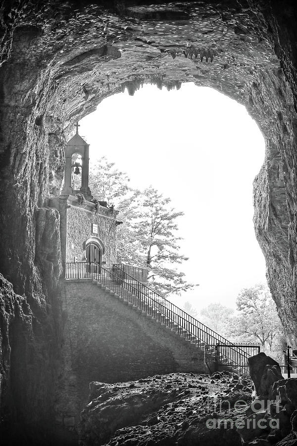 French Chapel carved in stone in caves of la Balme Photograph by Gregory DUBUS