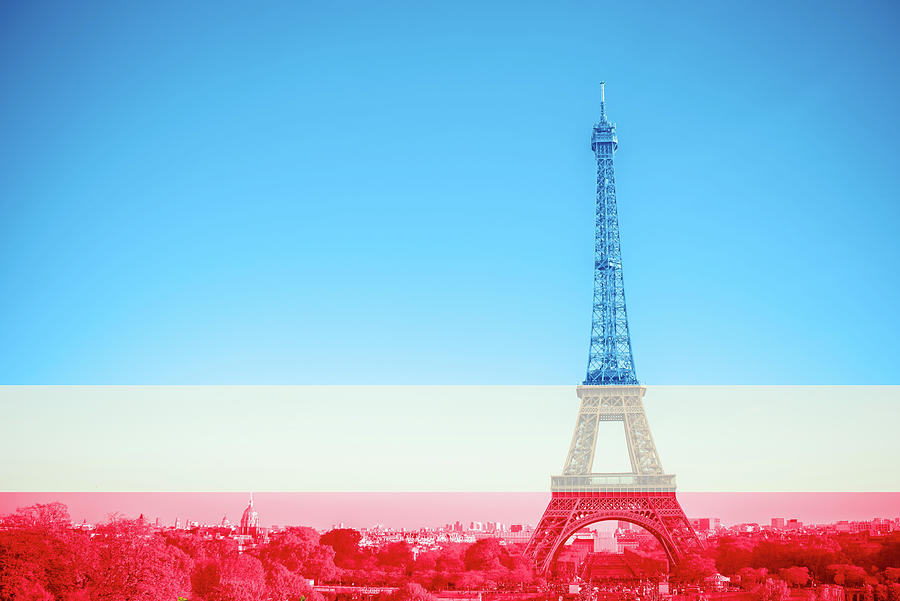 French Colors Eiffel Tower Photograph by Sonja Quintero
