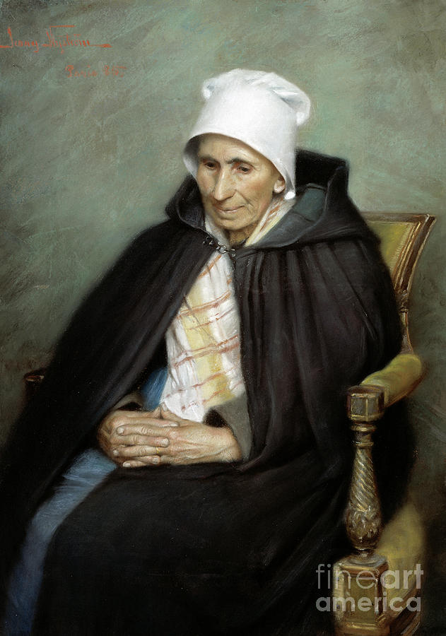French Countrywoman, 1885 Painting by Jenny Nystrom French Countrywoman, 1885 Painting by Jenny Nystrom
