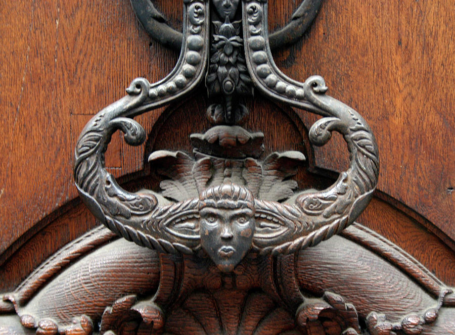 French Door Knocker with Face Photograph by A Morddel - Pixels