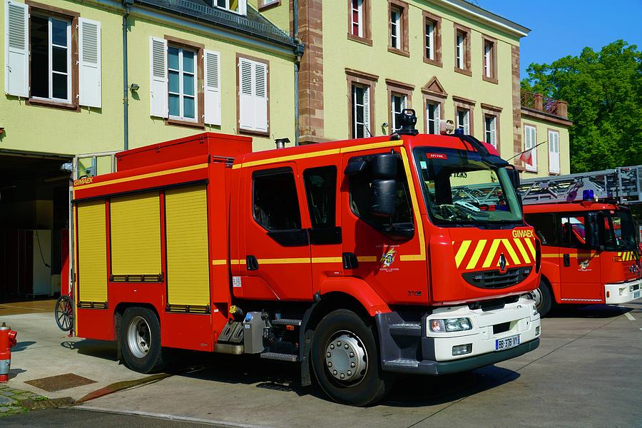 Strasbourg French Fire Engine Photograph