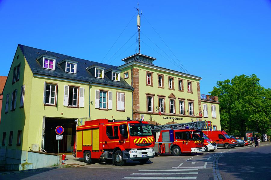 French Fire Station Strasbourg Photograph