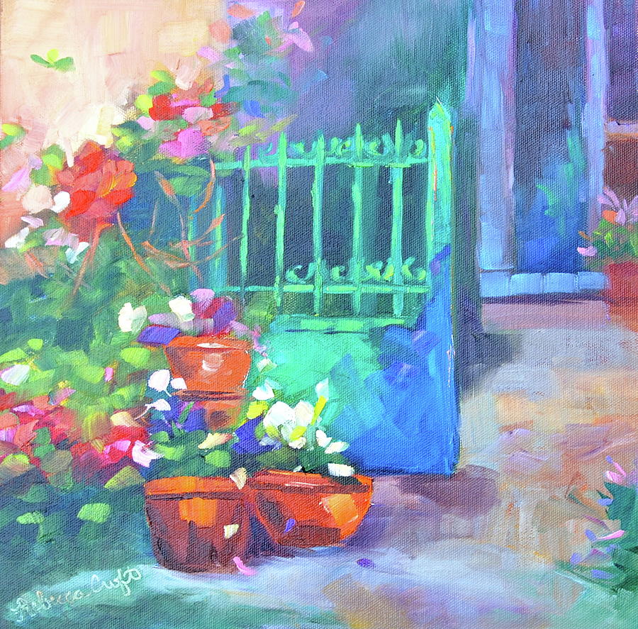 French Garden Gate Painting by Rebecca Croft - Fine Art America