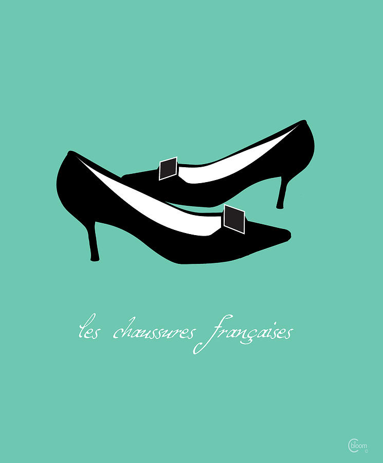 French Heels   les chaussures francaises Drawing by Cecely Bloom