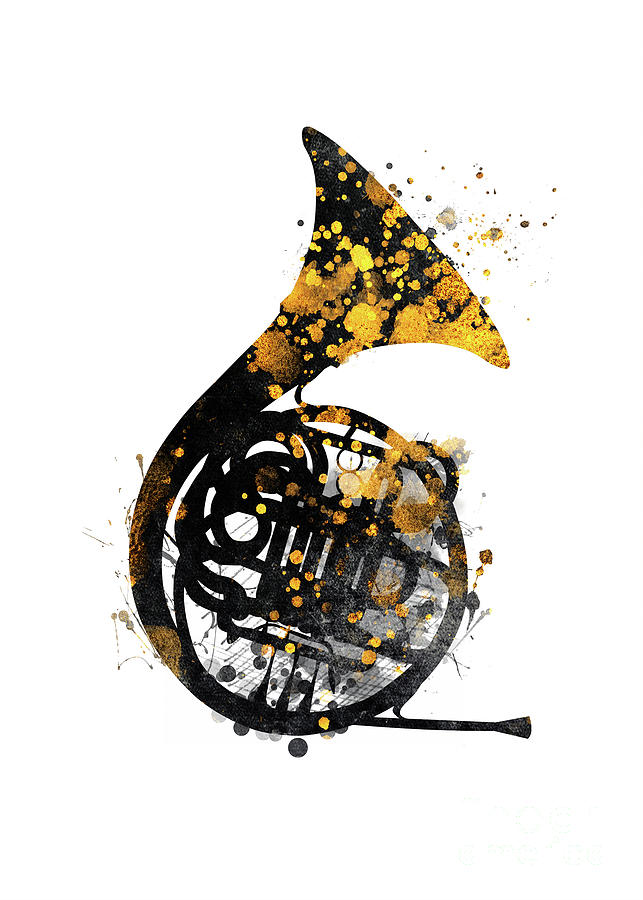 French Horn Music Art #music Digital Art by Justyna Jaszke JBJart