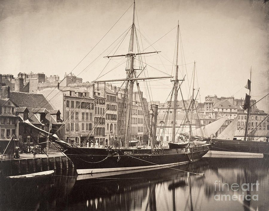 French Imperial Yacht, 1856 Photograph by Gustave Le Gray