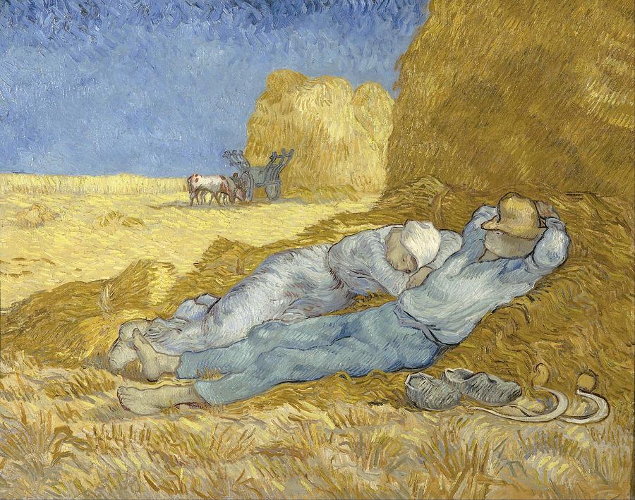 Rest Painting - Noon Rest from Work by Vincent van Gogh