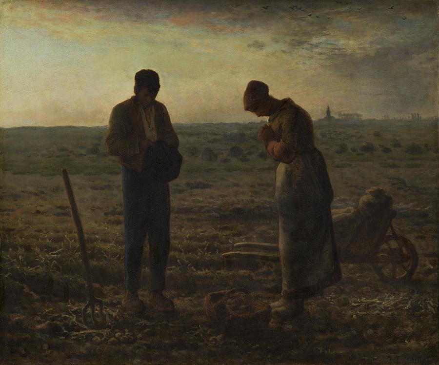 Jean Francois Painting - The Angelus #5 by Jean-Francois Millet