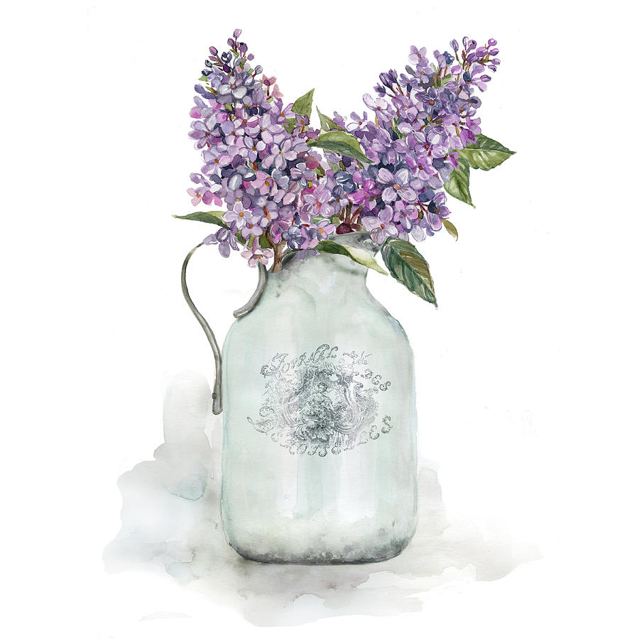 French Lilacs Painting by Carol Robinson