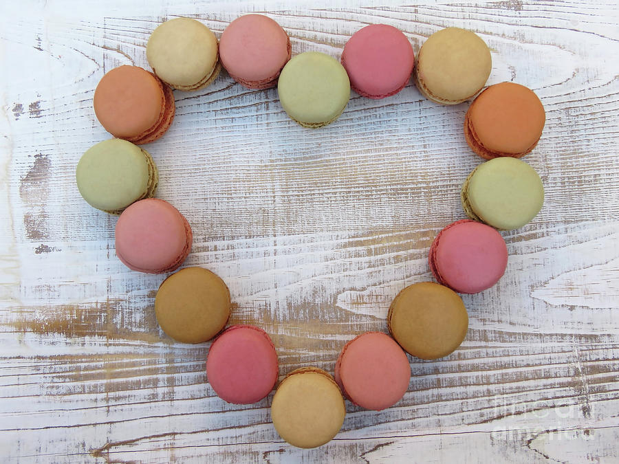 Cookie Photograph - French Macaron Heart by Elisabeth Lucas