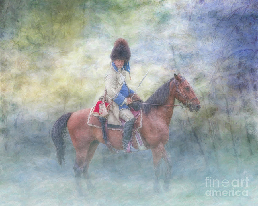 French Officer on Horse Three Digital Art by Randy Steele