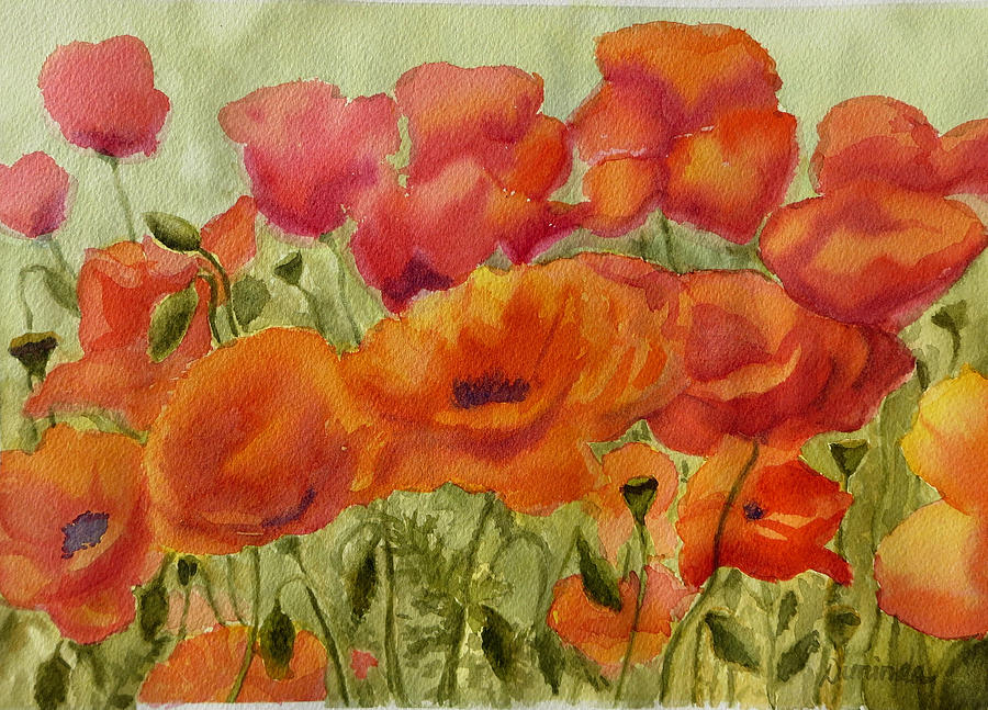 French Poppies Painting by Durinda Cheek - Fine Art America