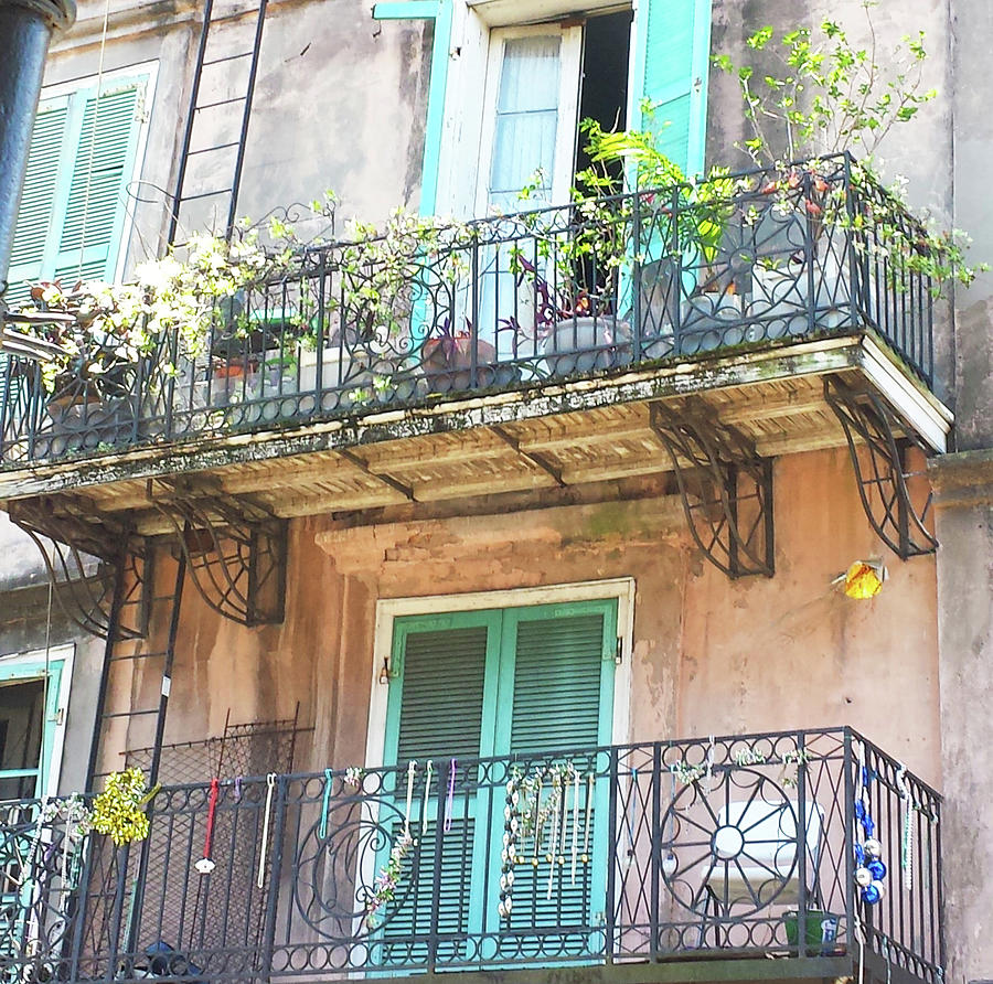 French Quarter Balcony, New Orleans Photograph by Seens Imagery