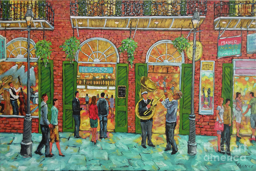 French Quarter Jazz New Orleans Painting by Richard T Pranke