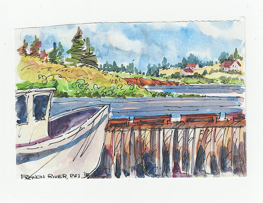 French River PEI Drawing by Mike Goldstein - Fine Art America