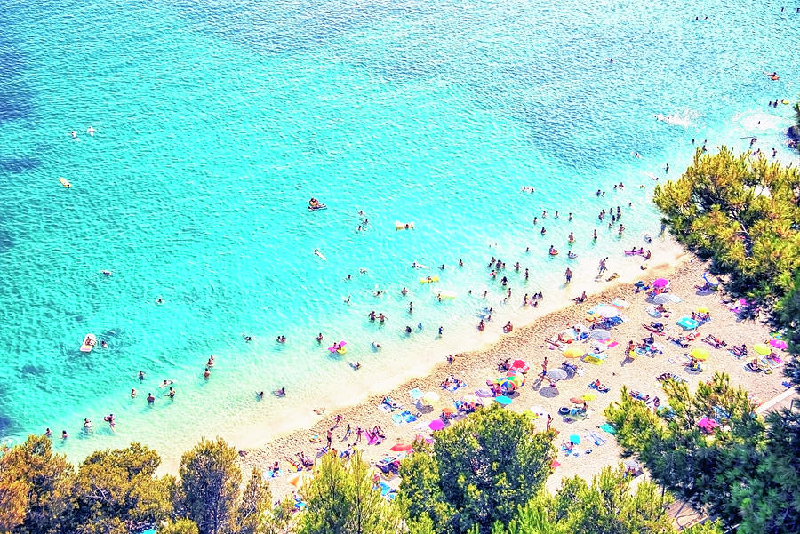 Summer Photograph - French Riviera Coastline by Manjik Pictures
