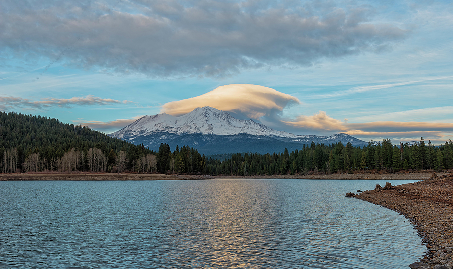 Mount Shasta Photograph - French Vanilla Cloud by Loree Johnson