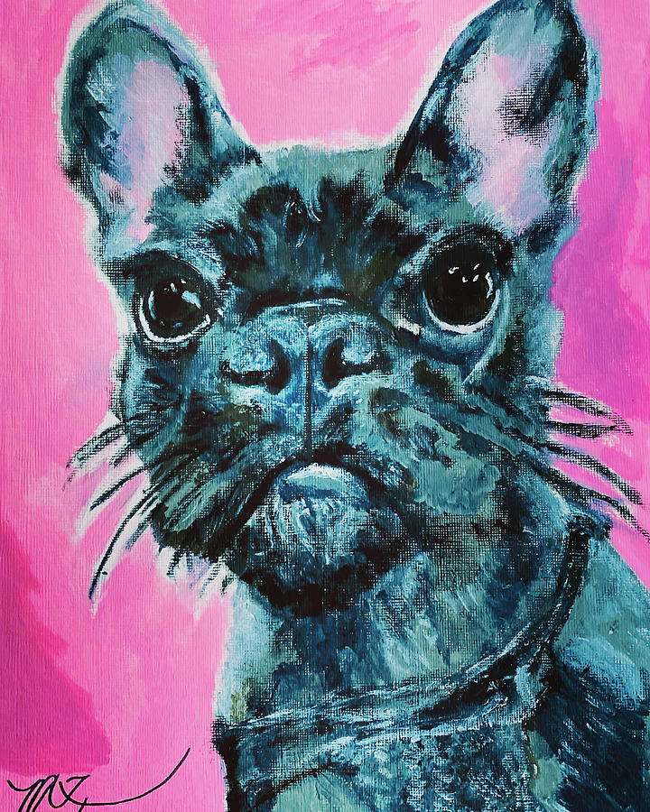 Frenchie Painting by Melody Fowler