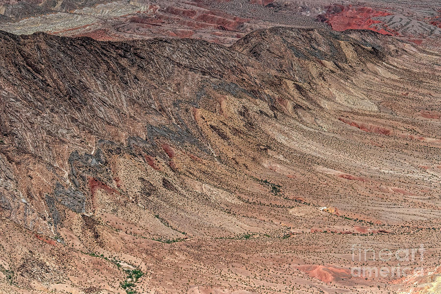 Frenchman Mountain Range and the Great Unconformity Aerial View Photograph by David Oppenheimer