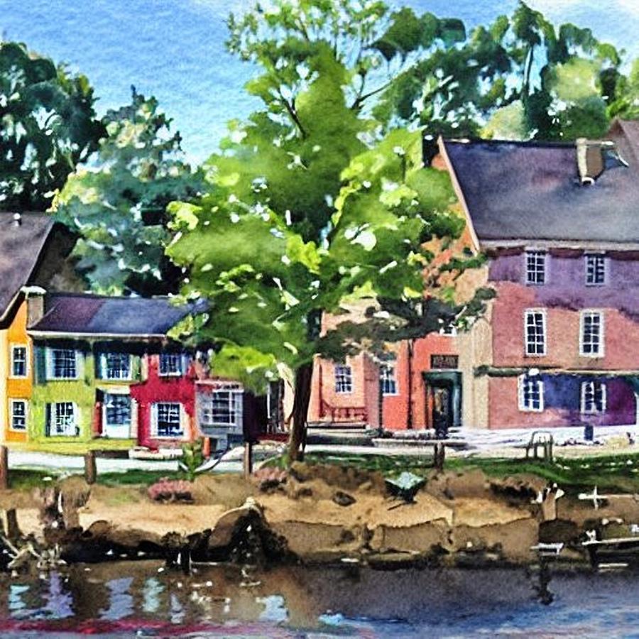 Frenchtown Summer Memories, New Jersey 3 Painting by Christopher Lotito