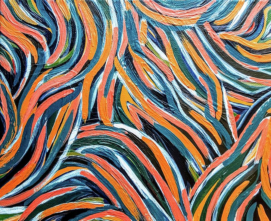Abstract Painting - Frenetic Energy  by LaToya Cole