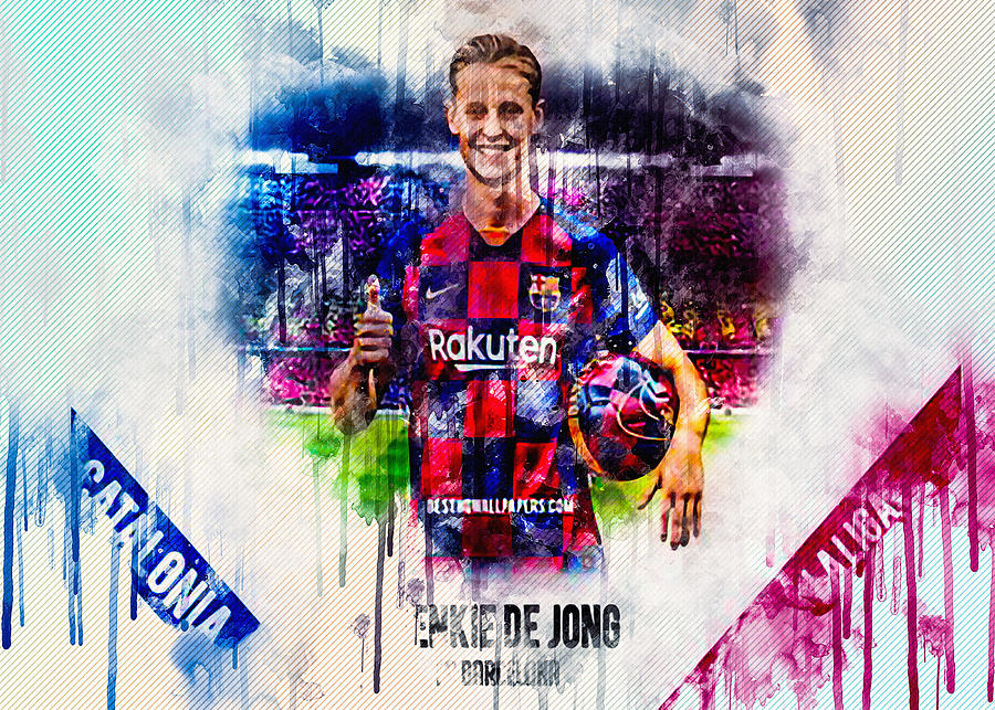 Frenkie De Jong Fc Barcelona Portrait Dutch Footballer Midfielder ...