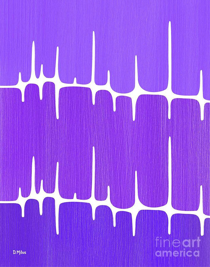 Frequency in Purples 2 Digital Art by Donna Mibus