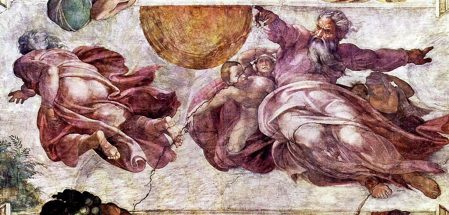 Michelangelo Painting - Fresco in the Sistine Chapel by Michelangelo