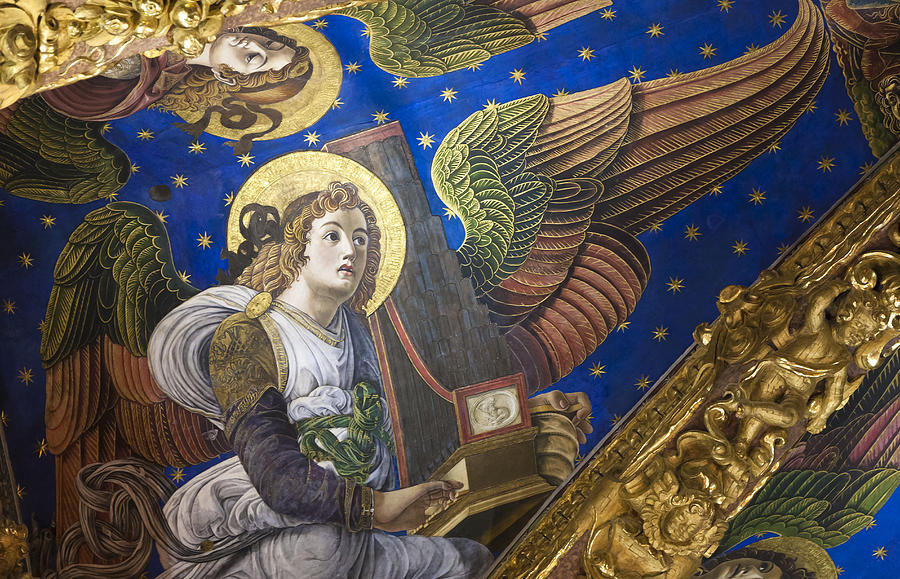 Fresco of Angel in Valencia Cathedral Photograph by Future Light
