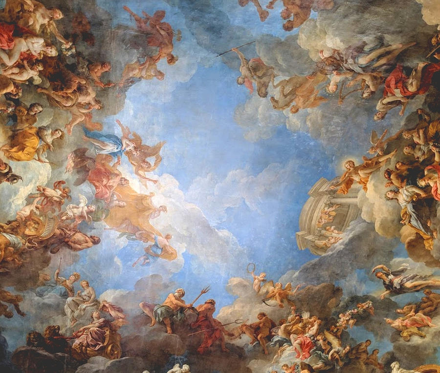 Fresco of Angels in the Palace of Versailles Painting by Mary Jake | Pixels