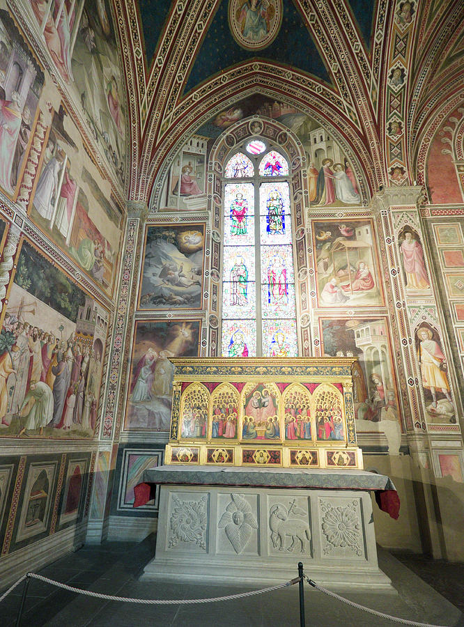 Frescoes mural paintings in the Basilica of Santa Croce Photograph by David L Moore