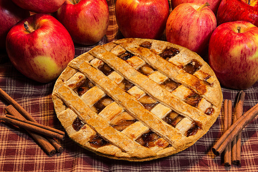 Fresh Apple Lattice Pie Photograph