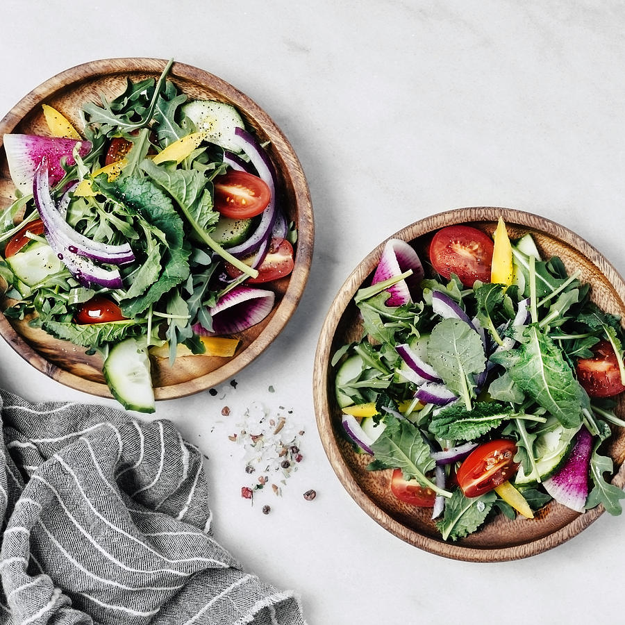 Fresh arugula and baby kale salad Photograph by Claudia Totir