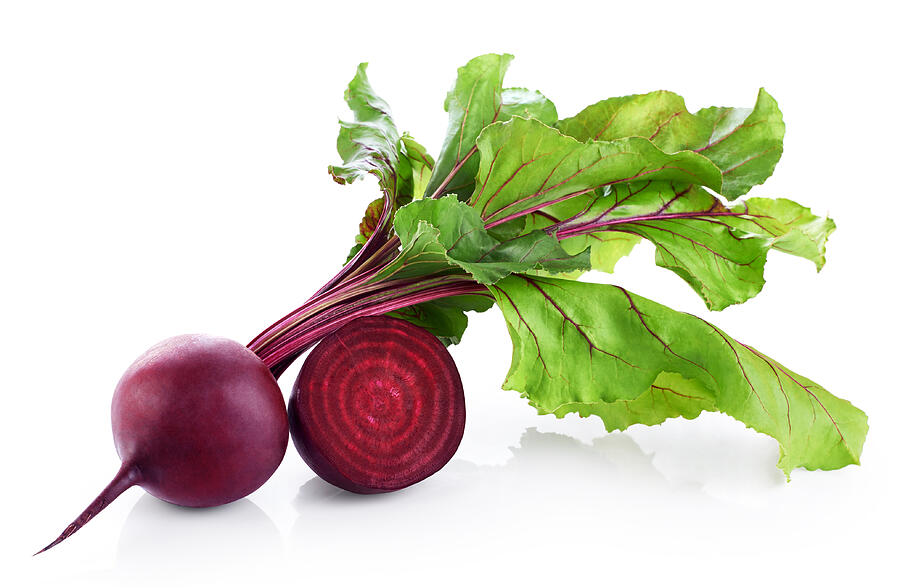 Fresh beetroot isolated on white background Photograph by Vitalssss