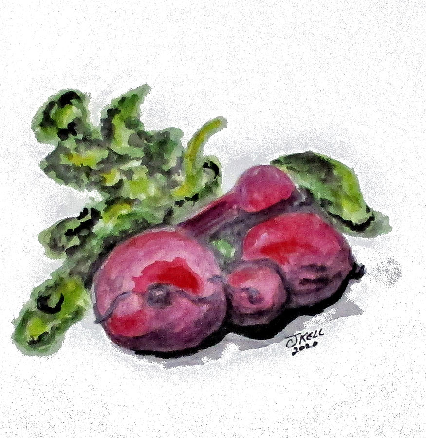 Fresh Beets Painting by Clyde J Kell
