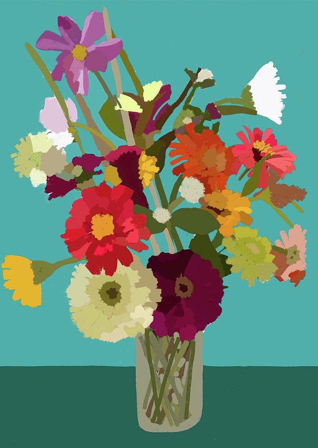 Fresh Cut Florals Painting by Monica Martin