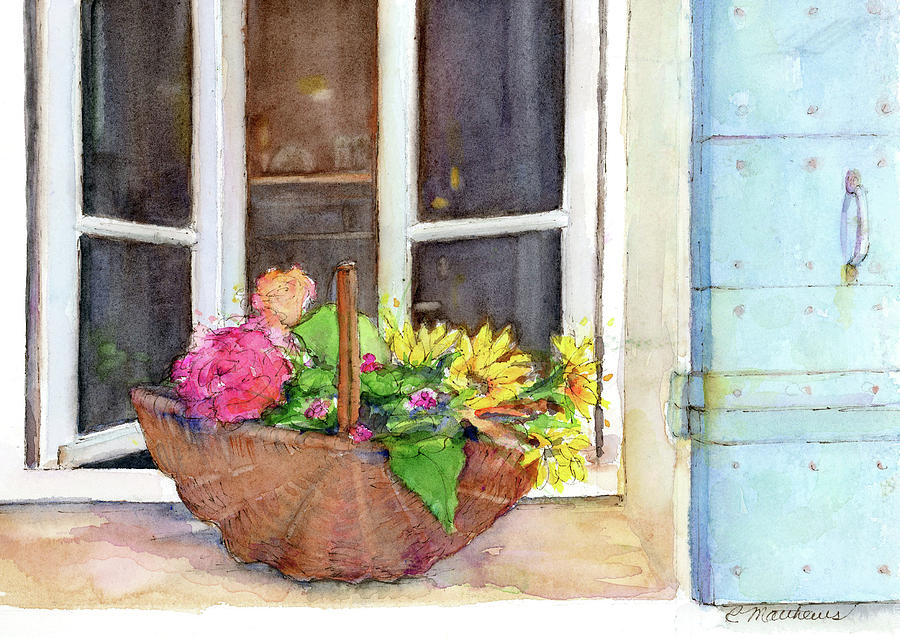 Floral Watercolor Painting - Fresh cut by Rebecca Matthews