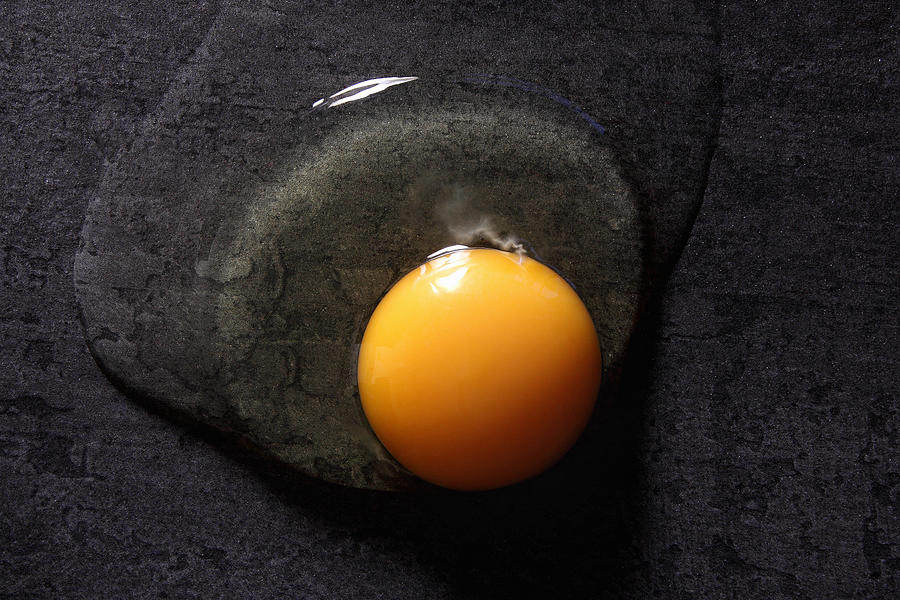 Fresh egg opened Photograph by Gerhard Egger