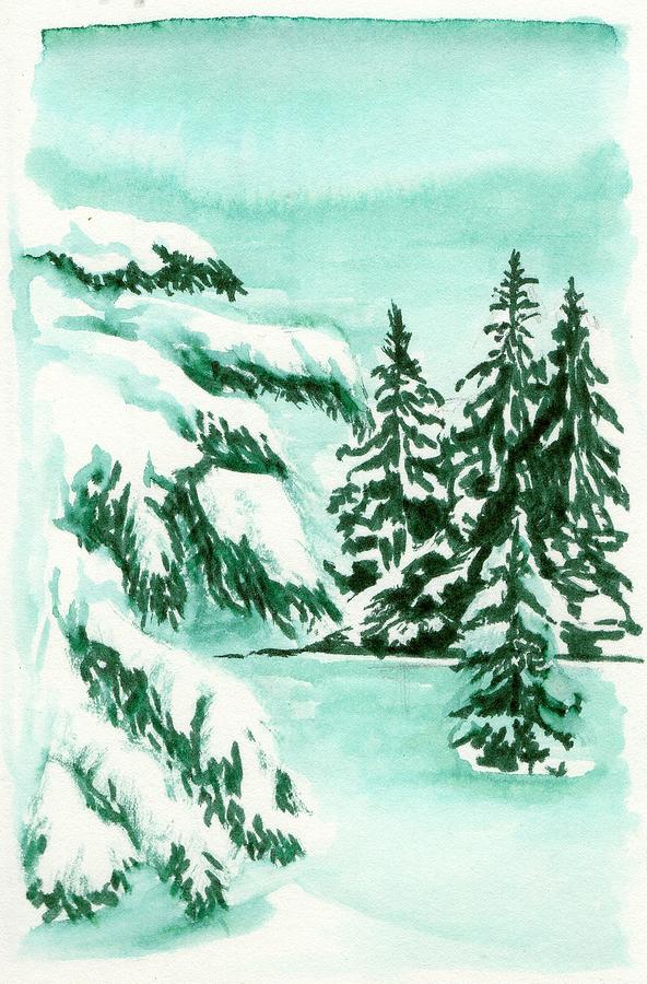 Fresh Heavy Snow Painting by Tammy Nara
