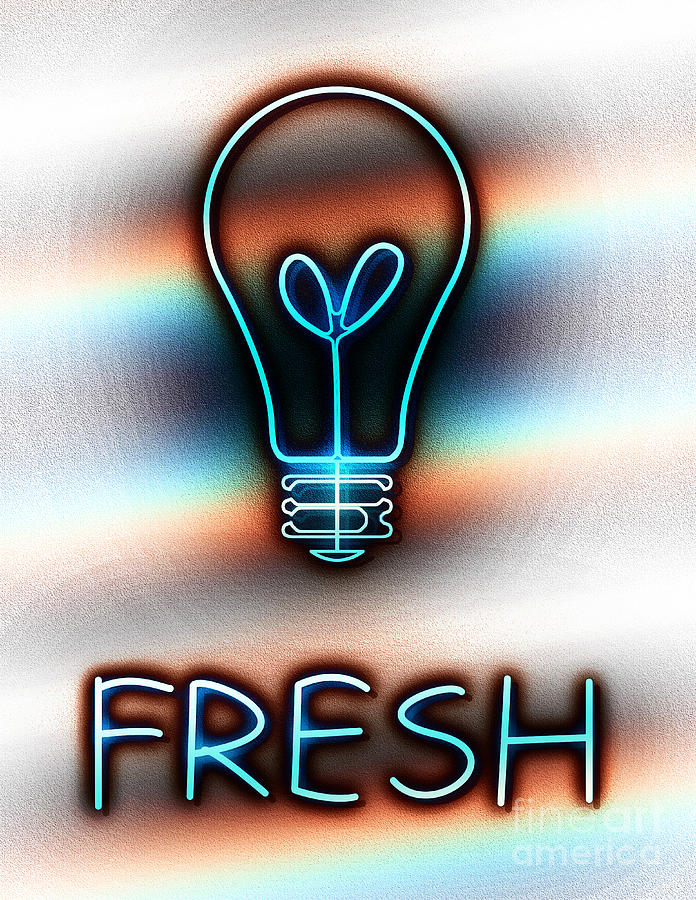 Fresh Idea Light Bulb Digital Art by Bruce Rolff