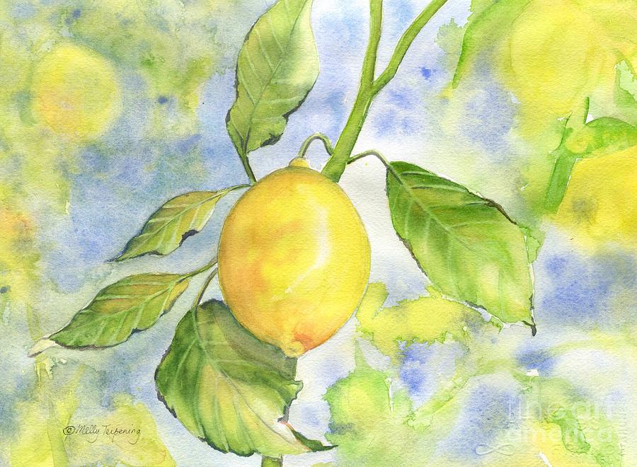 Fresh Lemon Painting by Melly Terpening