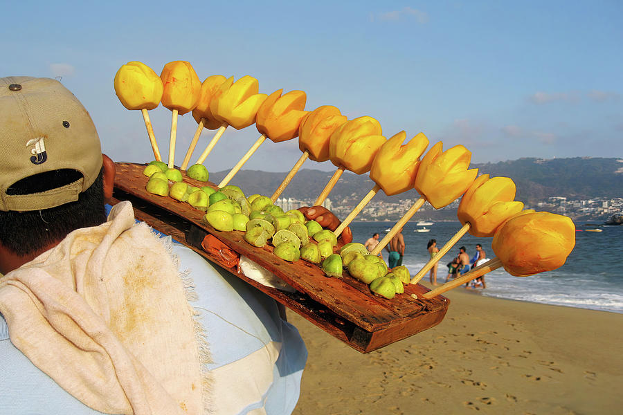 Fresh mangoes delivery on Acapulco beach Photograph by Tatiana Travelways