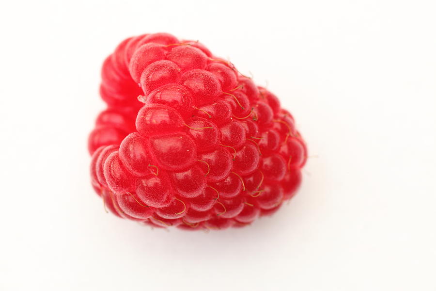 Fresh raspberry (rubus idaeus) macro Photograph by Pejft