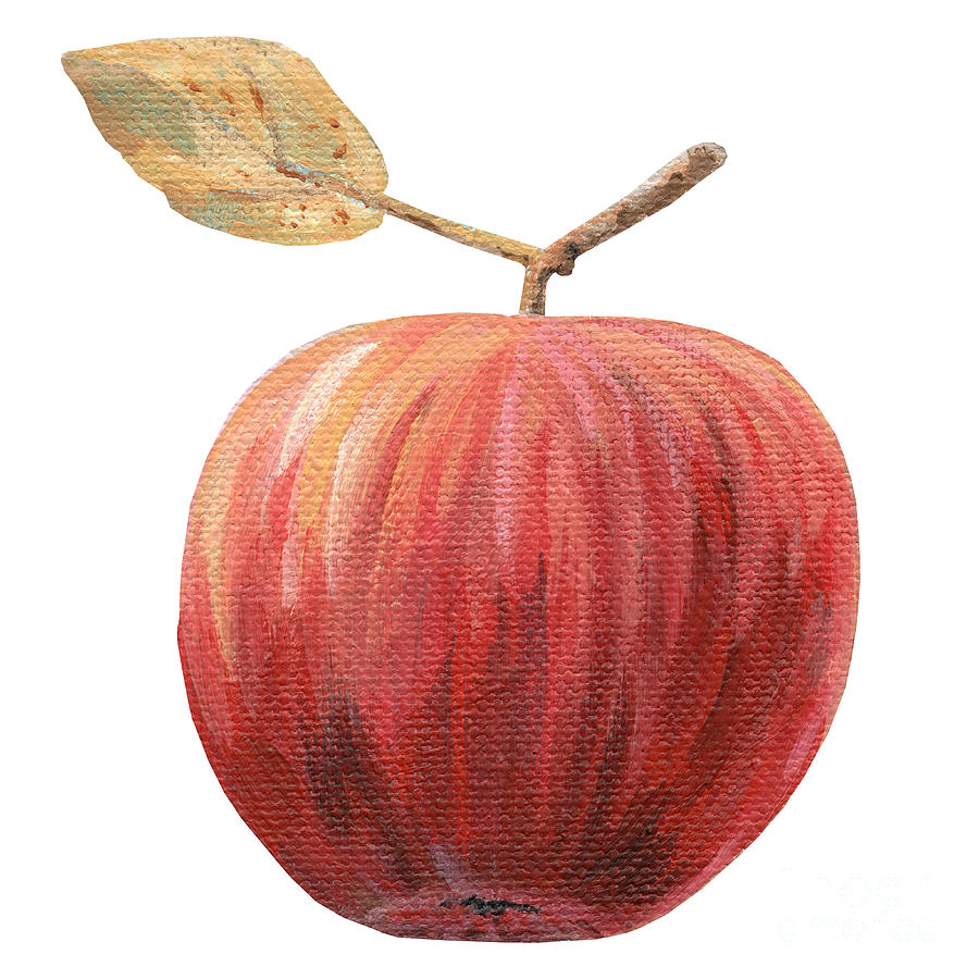 Fresh - Red Apple No Background Painting by Annie Troe