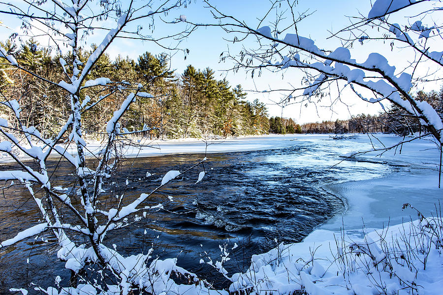 Fresh River Snowfall Photograph by Neal Nealis