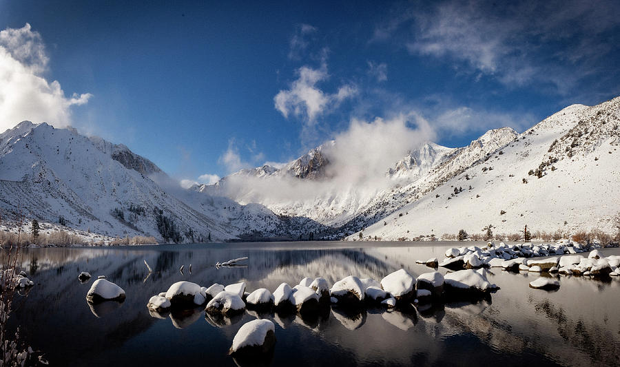 Fresh Snow at Convict Lake Photograph by Phil Watts - Fine Art America