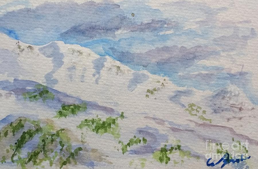 Fresh Snow on Thurston Peak Painting by Walt Brodis