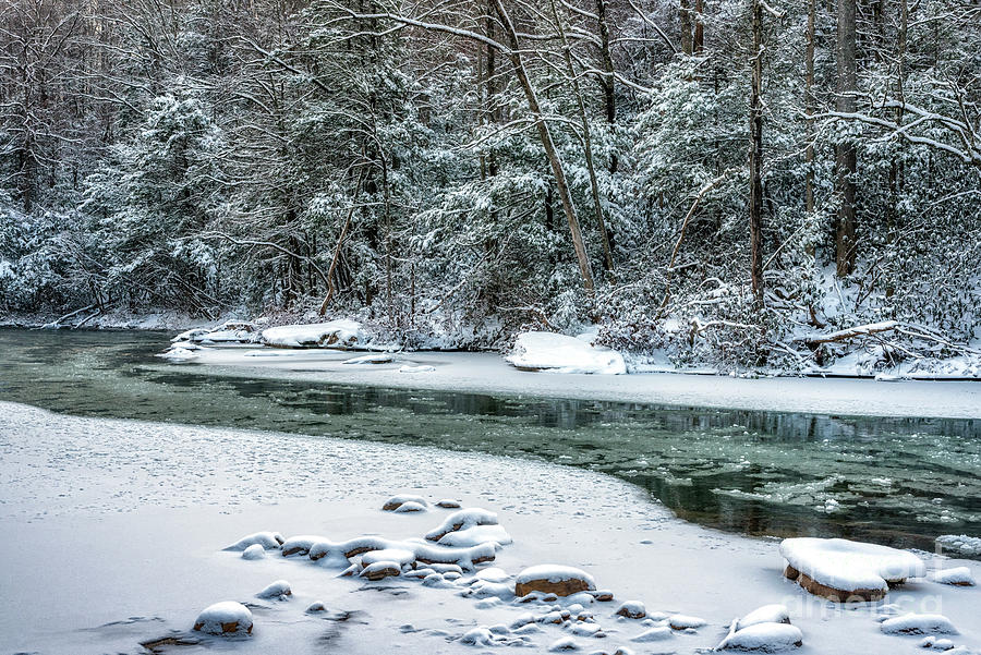 Fresh Snow River View Photograph by Thomas R Fletcher