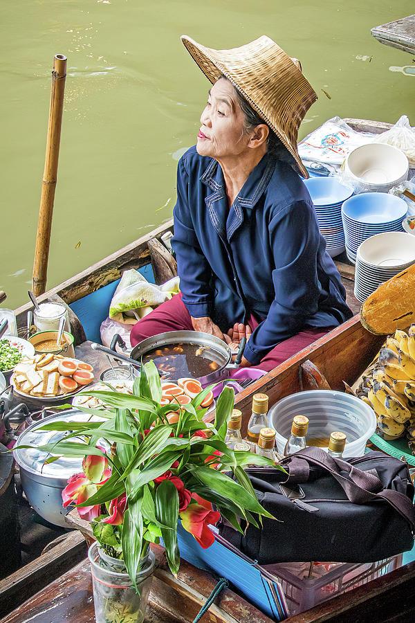 Damnoen Saduak Floating Market Photograph - Fresh Soup by Marla Brown