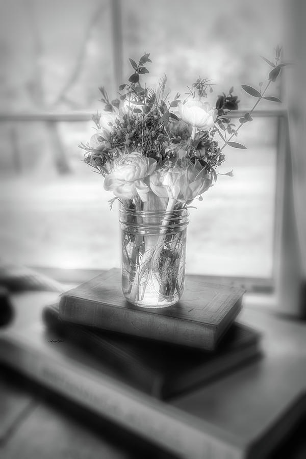 Fresh Spring Flowers Black And White Photograph by Sharon Popek
